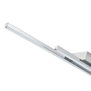 Modern LED Strip Ceiling Light Fitting in Polished Chrome Perfect for Kitchens