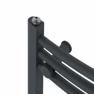 Rinse Curved Bathroom Heated Towel Rail Ladder Radiator Anthracite 600x300mm