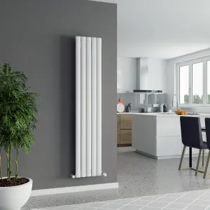 Agadon Berlin Aluminium Designer Radiator 1800 x 345 mm White - 2782 BTU - 10 Years Guarantee