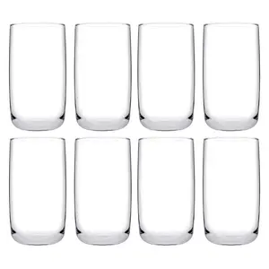 URBNLIVING 15cm Height 540ml Highball Drinking Glasses Set of 8