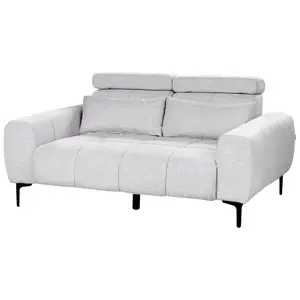 2 Seater Fabric Sofa Grey VEGAMO