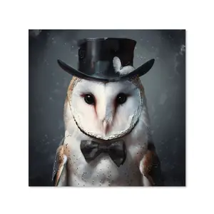 Owl In A Top Hat Kitchen Splashback