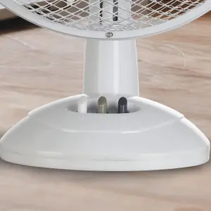 Schallen Small 9" Portable Desk Table Oscillating Cooling Fan with 2 Speed Setting & Quiet Operation in White