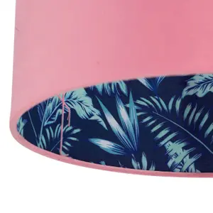 First Choice Lighting Flamingo Velvet Pink Flamingo Design 30cm Pendant or Table Lamp Shade