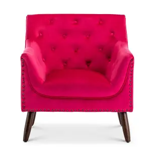 Velvet Pink Franca Accent Chair