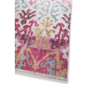 GoodHome Dorsey Pink Medium Rug, (L)170cm x (W)120cm