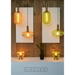 Lucide Maloto Retro Pendant Light 20cm - 1xE27 - Green