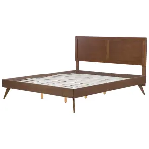 EU Super King Size Bed Dark Wood ISTRES