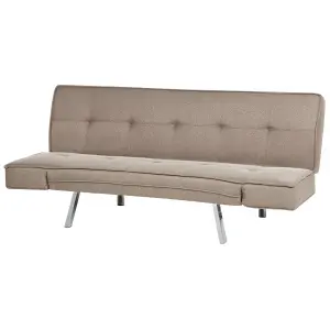 Beliani Scandinavian Sofa Bed BRISTOL Brown