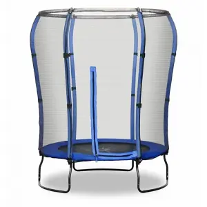 Rebo 4.5ft Safe Jump Trampoline With HALO Safety Enclosure - Blue