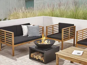 Charcoal Fire Pit Black TANARA