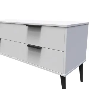 Hong Kong Ready assembled Matt grey 4 Drawer Wide Chest (H)505mm (W)1120mm (D)415mm