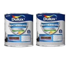 Dulux Weathershield Quick Drying Undercoat Hazelnut Truffle 750Ml Pack of 2