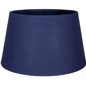 Traditional Linen Fabric Drum Shade for Pendant & Lampshade Navy / 13cm H x 20cm W x 20cm D 