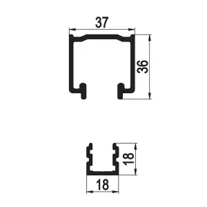 DecorAndDecor Bifolding Sliding Door Track Kit - 60Kg Max Door - 1200mm Track