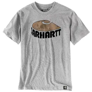 Carhartt Relaxed Fit Heavyweight Graphic T-Shirt Heather Grey S