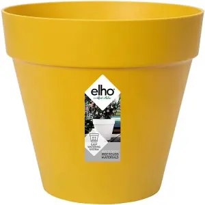 Elho Loft Urban Round 20cm Plastic Plant Pot in Ochre