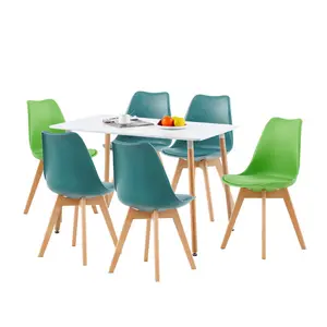 Nero Upholstered Dining Chair (Set of 6) Blue/Dark Green