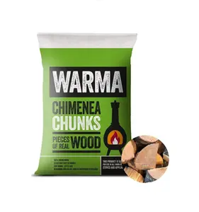 Warma Chimenea Wood Chunks Kiln Dried Wood Logs Fire Pit Fuel 7kg