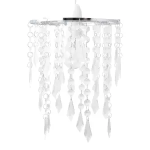 First Choice Lighting Chrome & Clear Jewels Light Shade