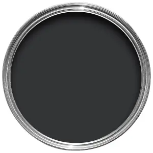 Farrow & Ball Modern Pitch Black No.256 Eggshell Paint, 2.5L