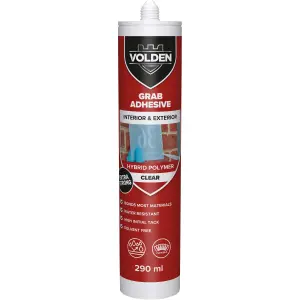 Volden Not water resistant Solvent-free Transparent Grab adhesive 290ml 0.31kg