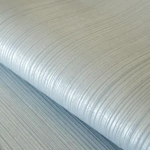 Galerie Universe Stone Blue Jupiter Metallic Stripe Wallpaper Roll