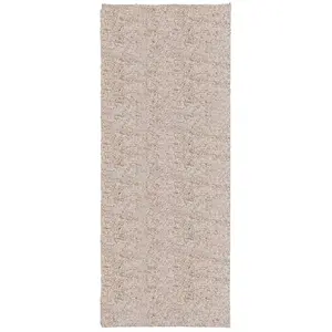 Shaggy Rug PAMPLONA High Pile Modern Beige 80x200 cm