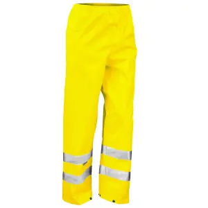 SAFE-GUARD by Result Mens Hi-Vis Waterproof Safety Trousers Yellow (L-XL)