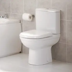 Ideal-Standard Della White Close-coupled Toilet & cistern with Soft close seat & Close coupled cistern