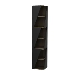 Decorotika Arrow 6-tier Corner Bookcase, Bookshelf, Shelving Unit