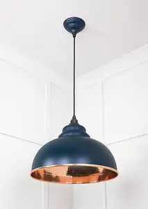 Hammered Copper Harborne Pendant in Dusk