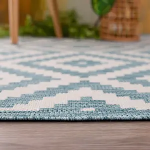 Ecology Collection Outdoor Rugs in Aqua  100AQ