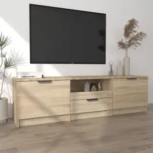 Berkfield TV Cabinet Sonoma Oak 140x35x40 cm Engineered Wood