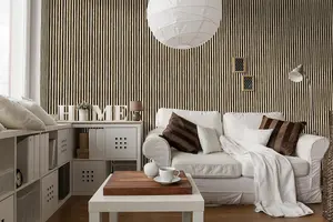 Wood Slat Wall Panels, Waterproof, Shiplap 300mm - Premium French Oak