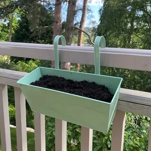 Sage Green Balcony Hanging Planters (Set of 2)