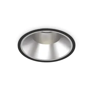 Luminosa Off Round Recessed Downlight Black 21.8cm 3000K