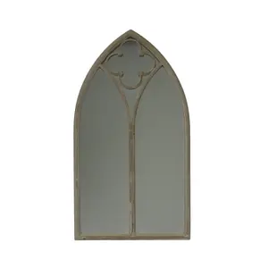 Terrastyle Beige Curved Framed Garden mirror 2.5mm x 55mm