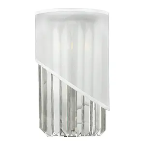 Wall Light Sconce Highly Polished Nickel Finish LED E14 60W Bulb d01317