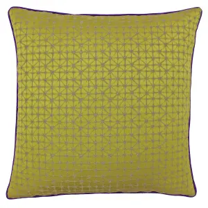 Paoletti Pimlico Geometric Piped Polyester Filled Cushion