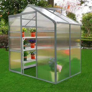 Weather resistant aluminium greenhouse 6ft x 4ft