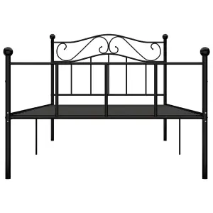 Berkfield Bed Frame Black Metal 100x200 cm