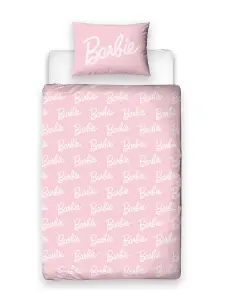 Barbie Figures Single Duvet Cover and Pillowcase Set