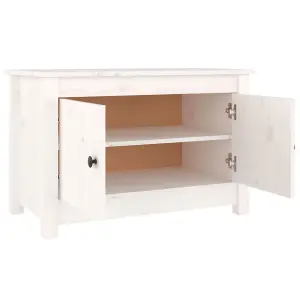 Berkfield Shoe Cabinet White 70x38x45.5 cm Solid Wood Pine