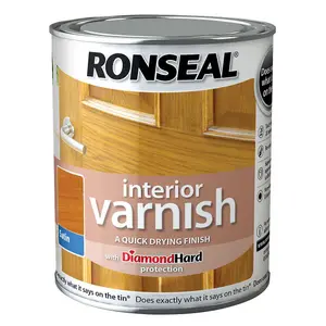 Ronseal Diamond hard Antique pine Satin Wood varnish, 750ml