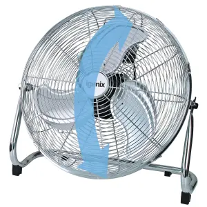 Igenix DF1800 Floor Standing Fan, 18 Inch, Chrome