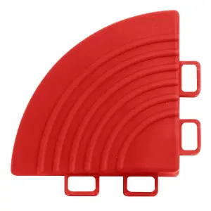 Sealey 60 x 60mm Red Polypropylene Floor Tile Pieces Corners - Pack of 4 FT3CR