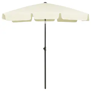 Berkfield Beach Umbrella Sand Yellow 180x120 cm