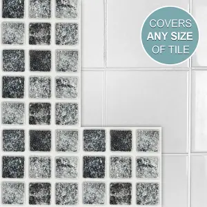 Stick and Go Self Adhesive Stick On Tiles Granite Mosaic 4" x 4" Box of 18 Apply over any tile, or directly on to the wall