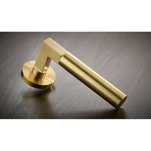 Garda Lock Door Handle Brass (Satin)